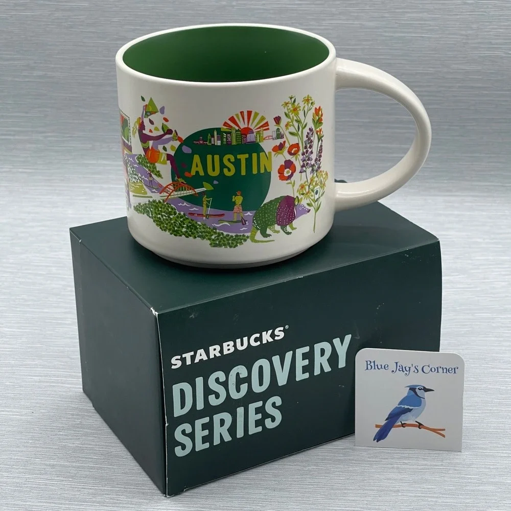 Starbucks Austin Texas Mug Set Discovery Series 14oz &‎ 2oz Espresso